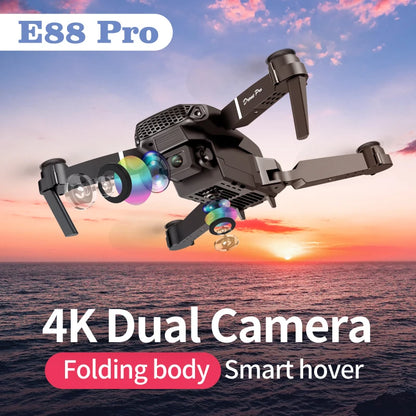 NEW E88 Drone Professional 4K HD Dual Cameras LED lighting Aerial Photography